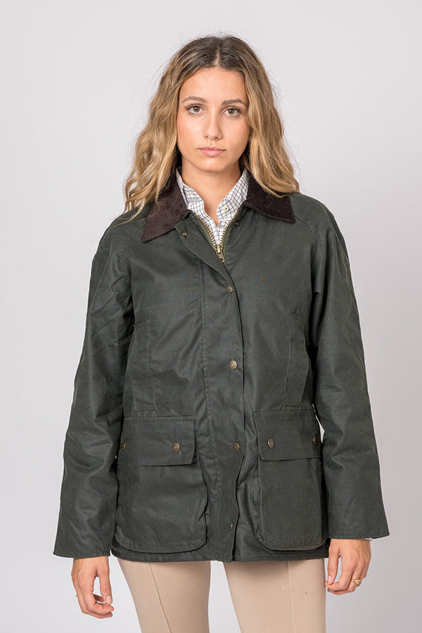 Chaqueta Encerada clásica verde