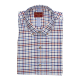 CAMISA CUELLO CUADROS AZUL-ROJO-OCRE
