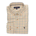 CAMISA BEIGE CUADROS VERDE-CAMEL