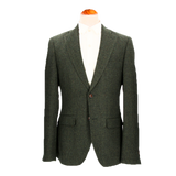 Green Herringbone Blazer