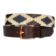 CINT. MARRON BORDADO BEIGE-MARRON