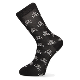 CHAUSSETTE À MOTIF DE TÊTE DE MORT NOIRE