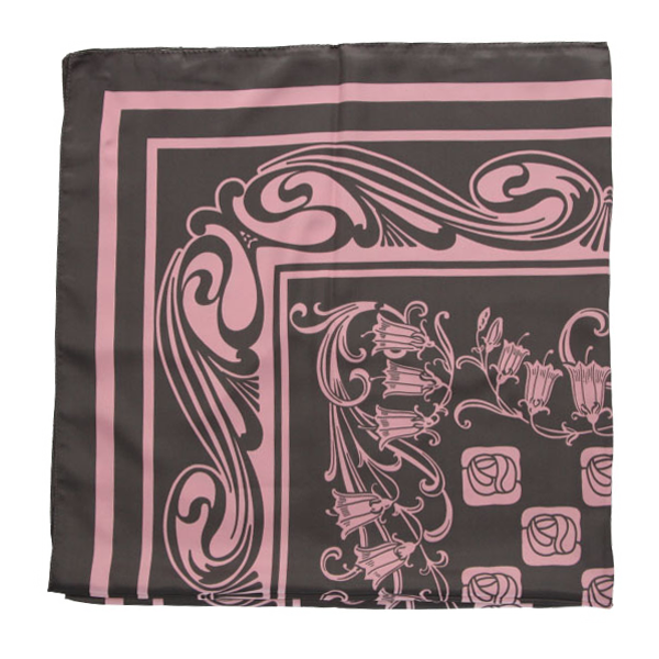 PAÑUELO GRIS-ROSA