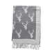 BUFANDA GRIS ESTAMPADO CIERVO
