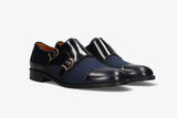 Two Buckles Antik Blue-Blue Herringbone Tuft