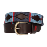 BOY'S EMBROIDERED LIGHT BLUE-BLUE-RED BELT