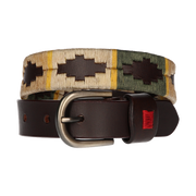 BOY'S BELT, BEIGE-CAMEL-GREEN BORDER