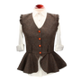 *CRETE DENIM VEST IN GREENISH