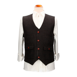 Chaleco Évora Espiga Marrón Oscuro