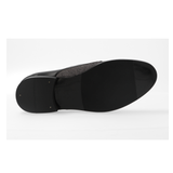 Black Double Buckle Spike Shoe