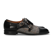 Copete Dos Hebillas Antik Negro-Espiga Gris