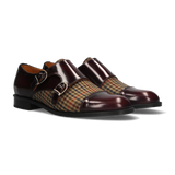 Two Buckles Antique Burgundy-Houndstooth Tuft