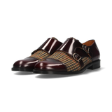 Two Buckles Antique Burgundy-Houndstooth Tuft