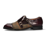 Two Buckles Antique Burgundy-Houndstooth Tuft