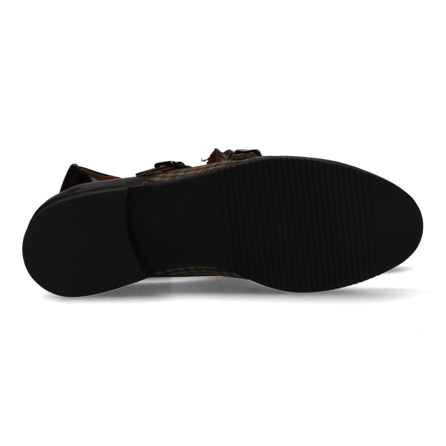 Two Buckles Antique Burgundy-Houndstooth Tuft