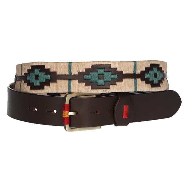 CINT. ARG. BEIGE AD. TURQUOISE BLUE