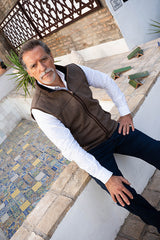 Camel Polar Herringbone Vest