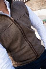 Camel Polar Herringbone Vest