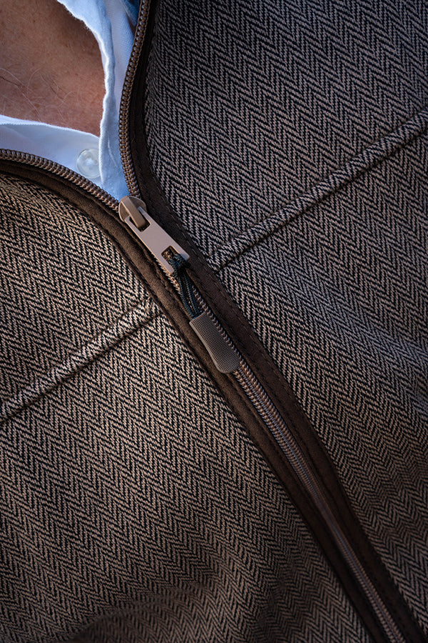 Camel Polar Herringbone Vest