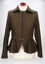 TAVIRA GREEN HERRINGBONE JACKET