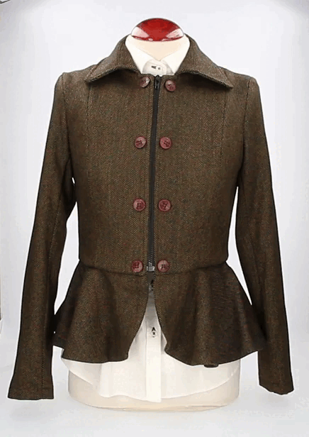 TAVIRA GREEN HERRINGBONE JACKET