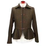 TAVIRA GREEN HERRINGBONE JACKET
