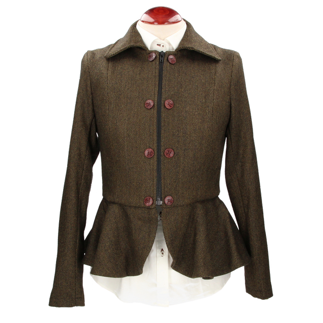 TAVIRA GREEN HERRINGBONE JACKET