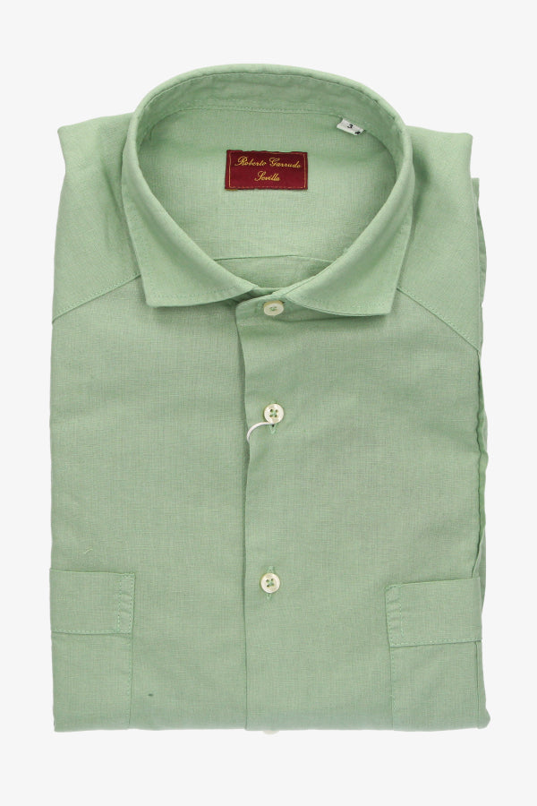 Camisa Cubana Verde Agua