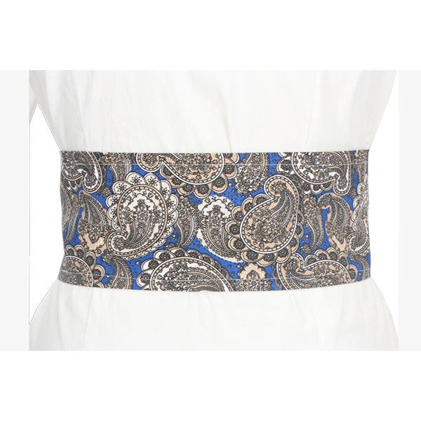 Ceinture en cachemire bleu