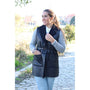 GILET À COL EN FOURRURE NOIRE