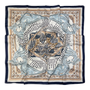 COMBI BLUE-CAMEL SCARF