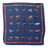 MOUCHOIR EN SOIE BLEUE À MOTIFS DE CHEVAUX