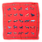 MOUCHOIR EN SOIE ROUGE À MOTIFS DE CHEVAUX