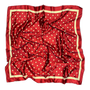 BURGUNDY SCARF WITH YELLOW POLKA DOTS