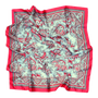 RED CASHMERE SCARF WITH BEIGE BACKGROUND