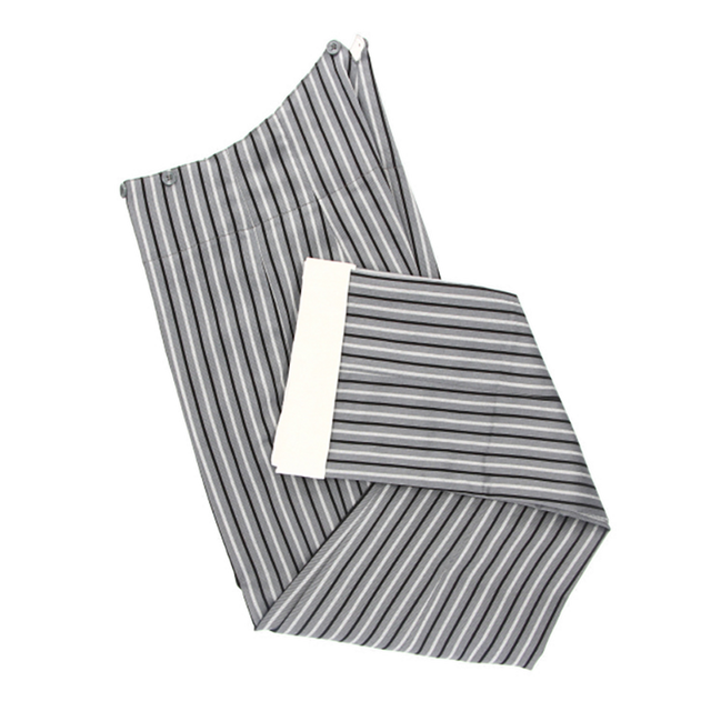 Calzona à revers non doublé à larges rayures grises