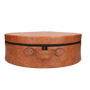 CAMEL-LINED HAT BAG
