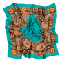 GREEN HANDKERCHIEF WITH YELLOW FLOWERS