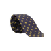 Cravate marine à fleur de lys jaune