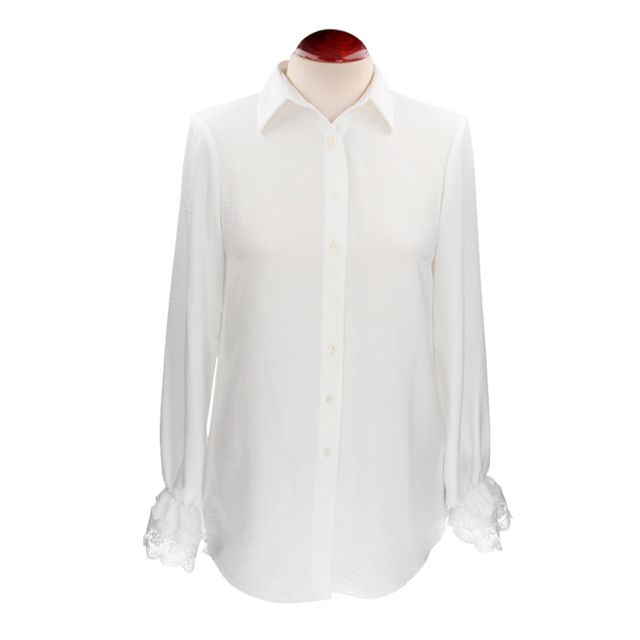 CAMISA  ENCAJE MANGAS
