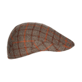 BONNET À CARREAUX MARRON