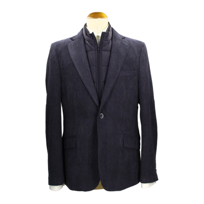 Americana con chaleco azul