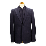 Americana con chaleco azul