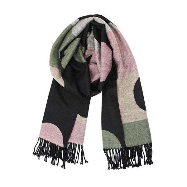 ÉCHARPE GRIS À POIS