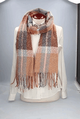 Bufanda Cuadros Tonos Camel