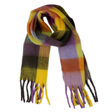 Bufanda Cuadros Tonos Amarillo