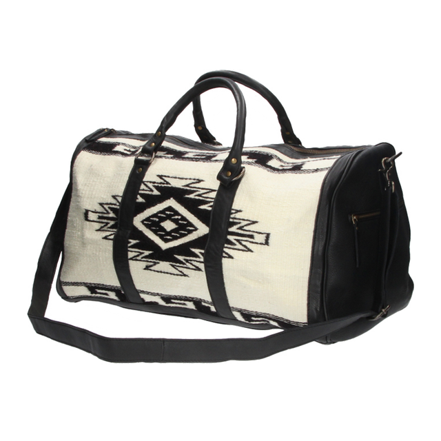 SAC DE VOYAGE NOIR EN TEXTILE (AD.)