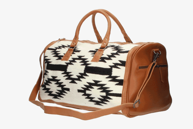 BOLSO DE VIAJE CUERO AD. TEXTIL