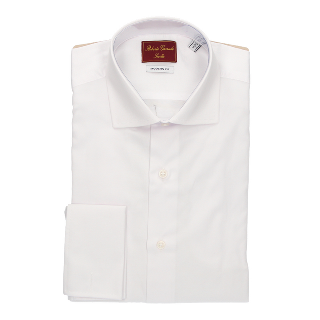 CHEMISE BLANCHE À POIGNETS DOUBLES