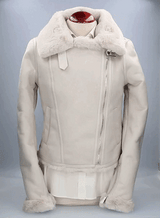 BEIGE SHEARLING JACKET